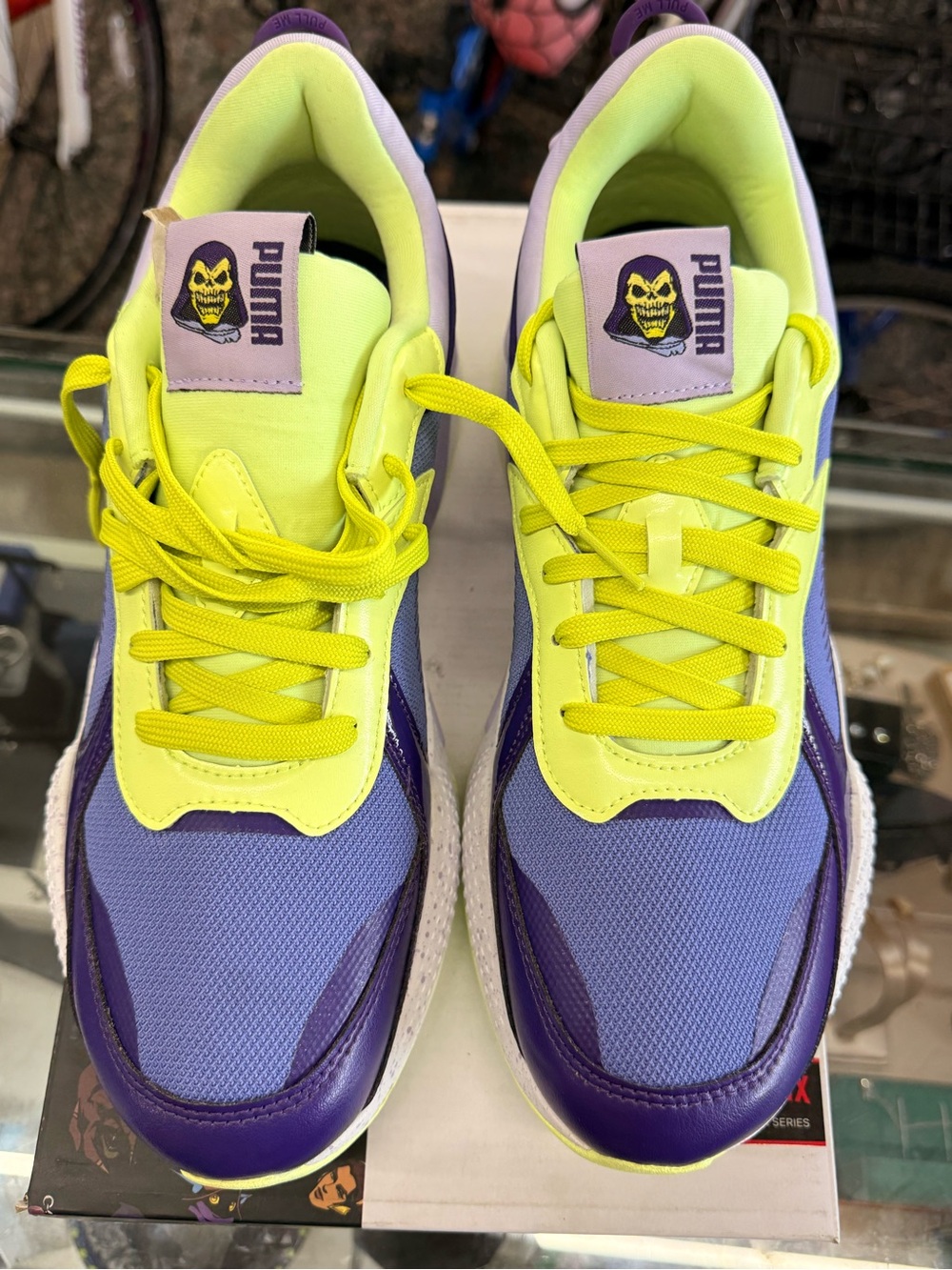 Puma RS-X Skeletor Box Art in Black, Purple, Yellow & Lime - Picture 4 of 6